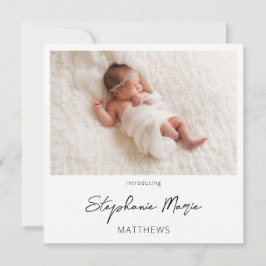 Unmittelbare Ankündigung von zwei Fotos zur Geburt