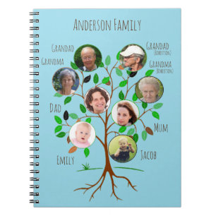 Unmittelbare Familien-Foto-Baum Notizblock