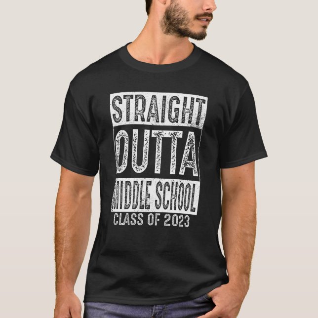 Unmittelbare Mittelschule 2023 Abschluss T-Shirt (Vorderseite)