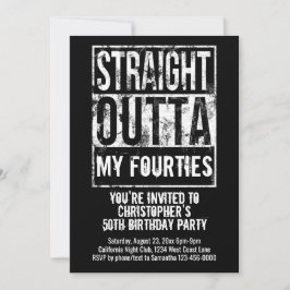 Unmittelbare Outta Custom Funny 50. Geburtstagspar Einladung