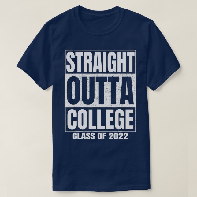 Unmittelbare Uni Outta Abschluss Gaben T-Shirt (Design vorne)