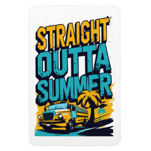 Unmittelbarer Sommer - Retro Zurück in die Schule Magnet