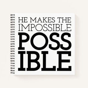 Unmöglich Christliches Kunstangebot Kunstwerke Notizbuch