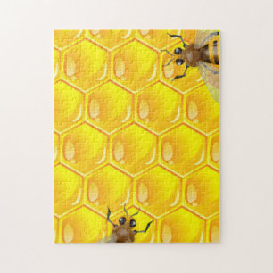 Unmögliche Honigwabe mit Bienen Puzzle