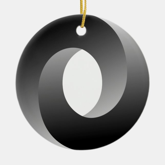 Unmögliche Kreis-optische Täuschung Keramik Ornament (Vorne)