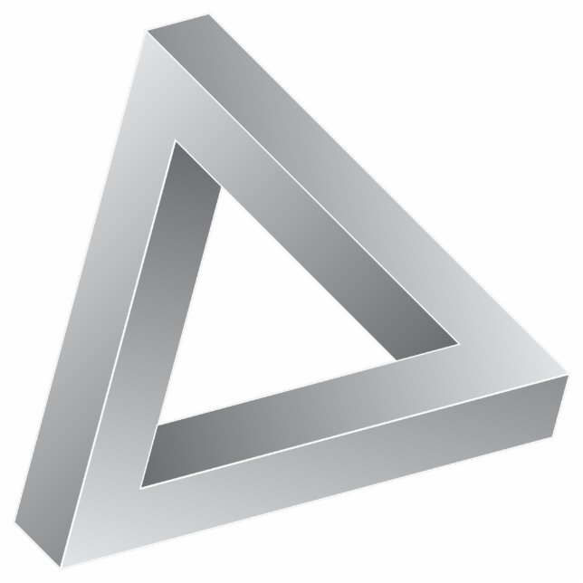 Unmögliches Dreieck Freistehende Fotoskulptur (Vorne)