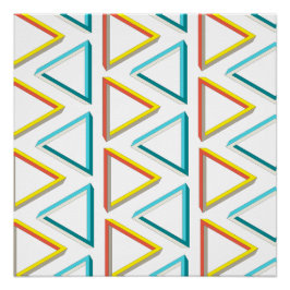 Unmögliches Dreiecke-Geekmuster Poster