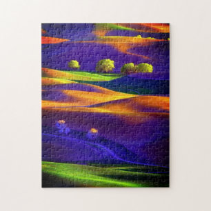Unmögliches Puzzle - farbenfrohe Landschaft