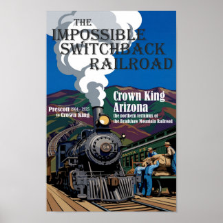 Unmögliches Switchback-Eisenbahnplakat Poster