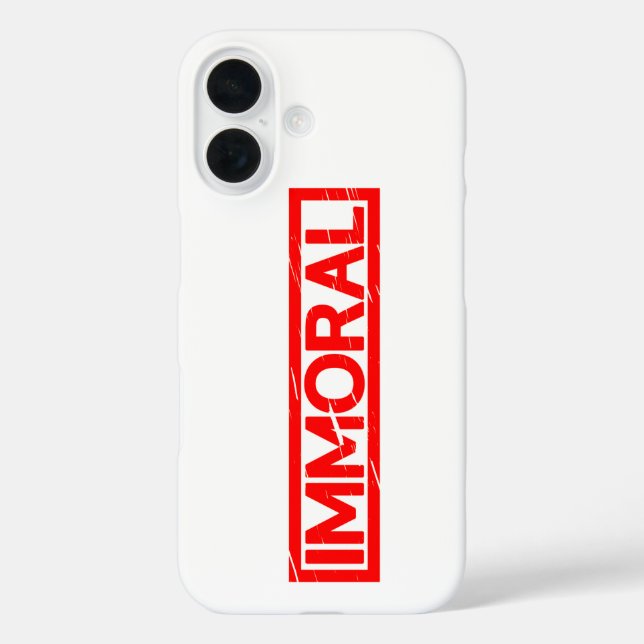 Unmoralische Briefmarke Case-Mate iPhone Hülle (Rückseite)