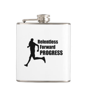 Unnachgiebiger Fortschritt Flachmann