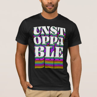Unnachgiebiges Retro-Typografie-T-Shirt – Motivier T-Shirt