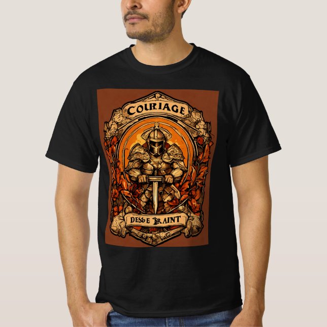 Unnachgiebiges Spirit-de-Courage und kämpferisches T-Shirt (Vorderseite)