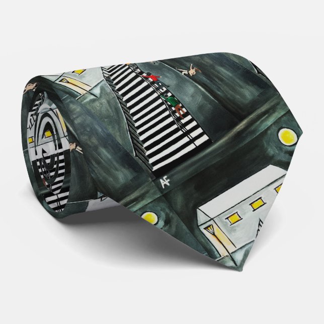 Unnötige Schritte Malerei von Alfred Fox Krawatte (Gerollt)