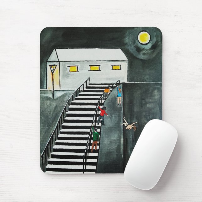 Unnötige Schritte Malerei von Alfred Fox Mousepad (Mit Mouse)