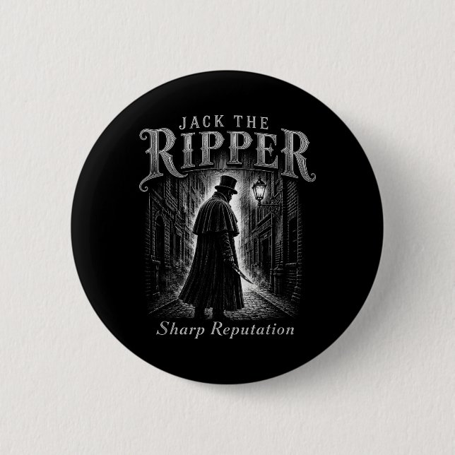 Unny Jack The Ripper Scharfer Ruf Gothic Button (Vorderseite)