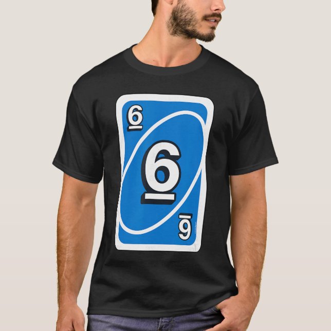 Uno Halloween Blue 6 Card T-Shirt (Vorderseite)
