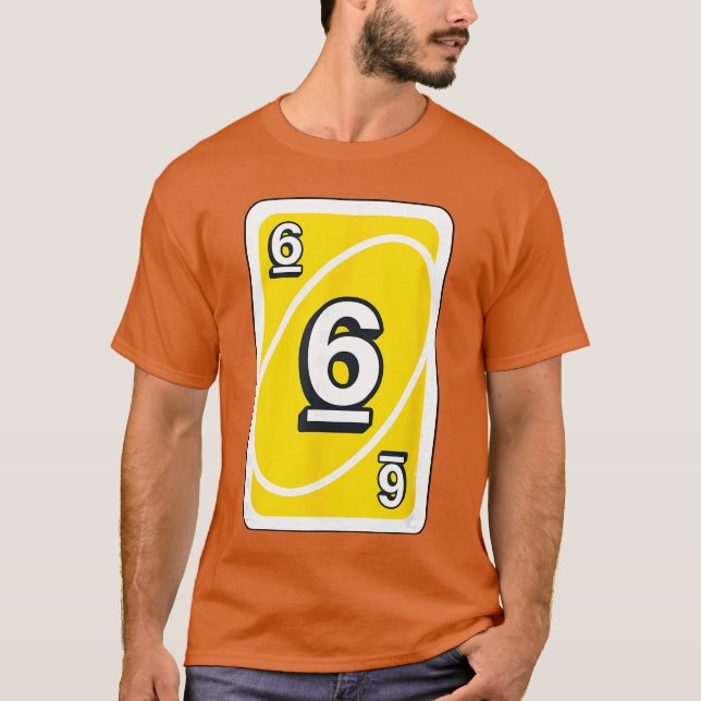 UNO Halloween Yellow 6 Card T-Shirt (Vorderseite)