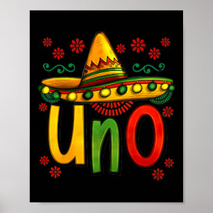 Uno Mein erster mexikanischer Geburtstag Cinco De  Poster
