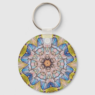 UNO ommon Buntglas Photomanipulation Schlüsselanhänger