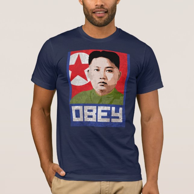 UNO-Propaganda Kim-Jong - BEFOLGEN Sie - T-Shirt (Vorderseite)