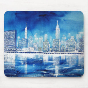 UNO u. Stadtmitte-East River Winter Mousepad