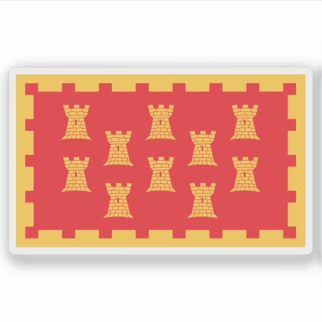 Unofficial flag of Greater Manchester, England Aufkleber (Vorderseite)