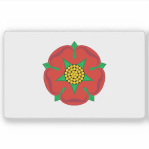 Unoffizielle Flagge von Lancashire, England (bis 2 Aufkleber