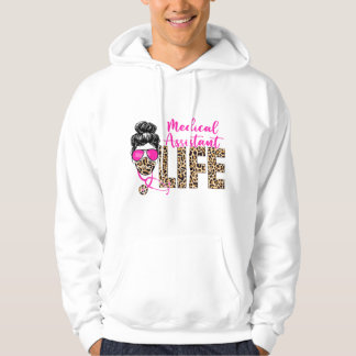 Unordentliche Banane Leopard Medizinische Fachange Hoodie