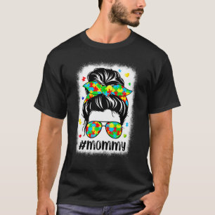 Unordentliche Bum-Bandana-Mama Unterstützende Frau T-Shirt