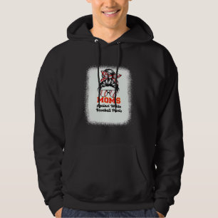 Unordentliche-Bun-Mama-Mütter-gegen-weiße-Baseball Hoodie
