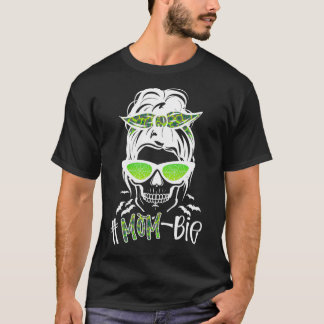 Unordentliche Bun-Zombie-Mutter Lustiges Halloween T-Shirt