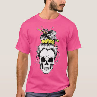 Unordentliche Frisur Totenkopf-Shirt Frauen Oma St T-Shirt