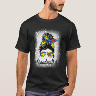Unordentliche Oma mit Pferdeschwanz Autismus Puzzl T-Shirt