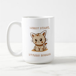 Unordentlicher Anfang, stilvolles Ende Kaffeetasse