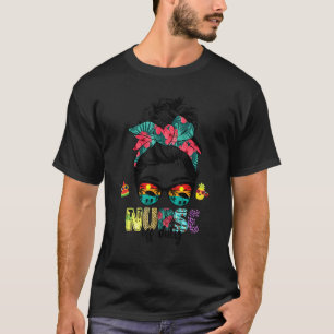 Unordentlicher Dutt Frisur Krankenschwester Ausser T-Shirt