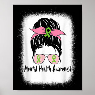 Unordentlicher Dutt Mental Health S Geschenk Menta Poster