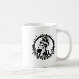 Unordentlicher Dutt-Skelett-Kaffee-Trinker Vintage Kaffeetasse