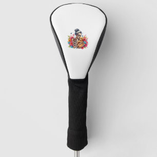 Unordentlicher Dutt Skelett Süße Hunde Liebhaber H Golf Headcover