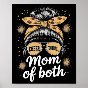 Unordentlicher Haar Flair Cheer Fußll Cheerleading Poster