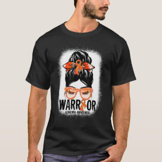 Unordentlicher Leopard Orange Band Leukämie Kriege T-Shirt