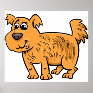 Unordentlicher orangefarbener Welpe Poster