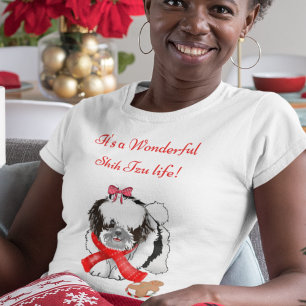 Unordentlicher & süßer Shih Tzu mit Gingerbread-Sp T-Shirt