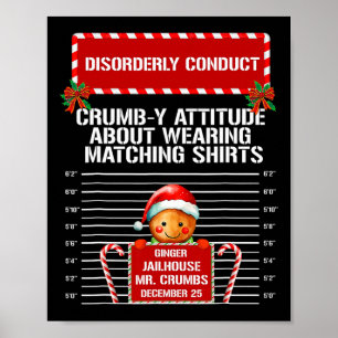 Unordentliches Benehmen Lebkuchen Insasse Weihnach Poster