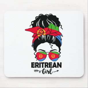 Unordentliches Bun Eritreisches Mädchen Und Eritre Mousepad
