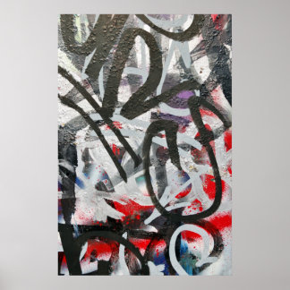 unordentliches Graffiti-Poster Poster