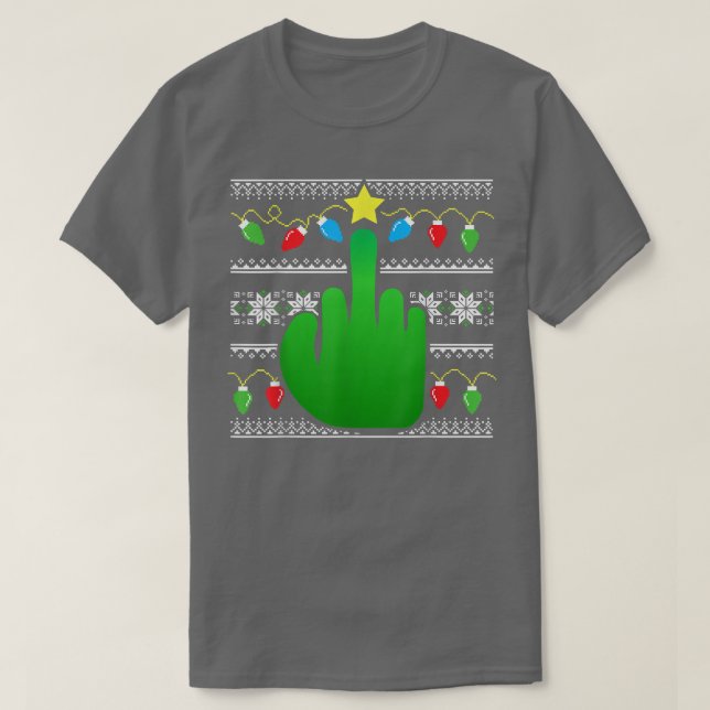 Unpassendes Weihnachts-Sweater-Style Funny T-Shirt (Design vorne)