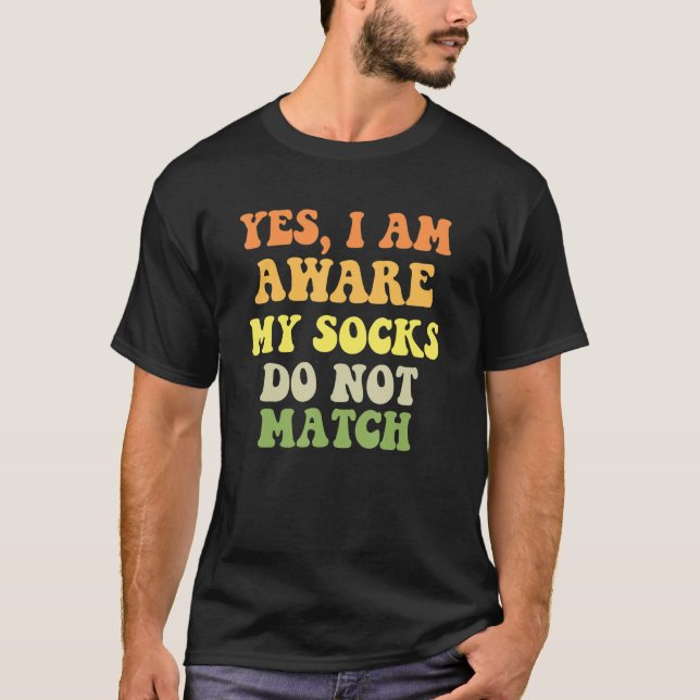 Unpasster Socken Fun Sock Spaß T-Shirt (Vorderseite)