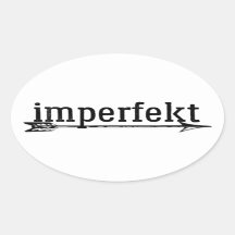 Unperfekter Aufkleber mit Pfeil