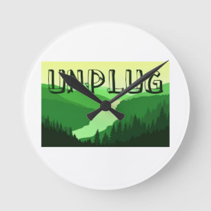 Unplug Runde Wanduhr